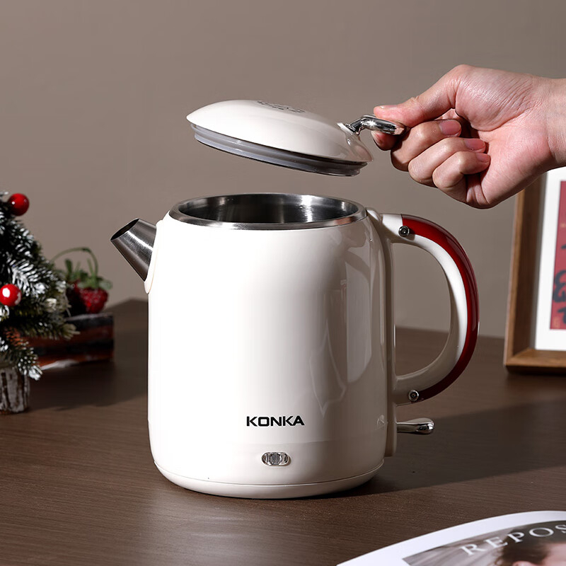 康佳电热水壶1L简约竖纹方便快捷KDSH-1070-M高清大图