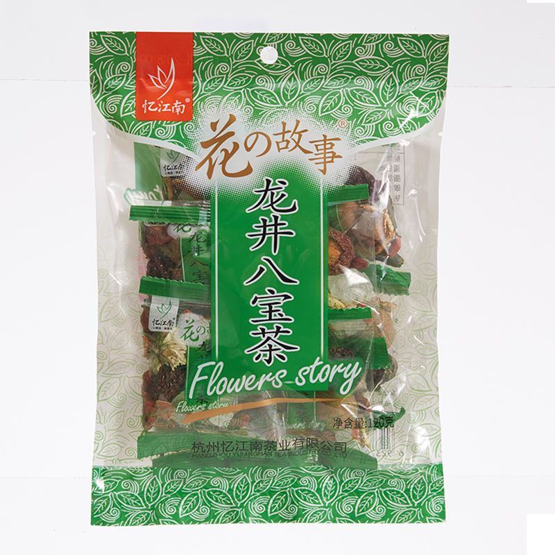 忆江南 八宝茶袋装组合花茶 120g袋装龙井八宝茶