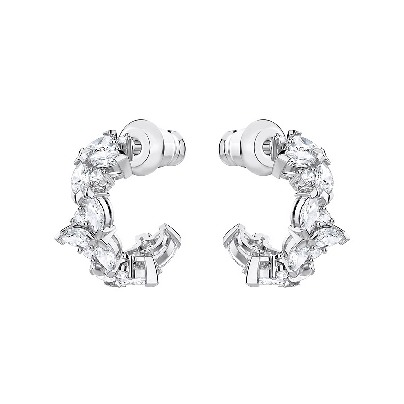 SWAROVSKI LADY镀白金色穿孔耳环