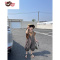 绿彩虹光儿童休闲套装2022夏季新款韩版两件套童装圆领短袖洋气宝宝背带裤裤子