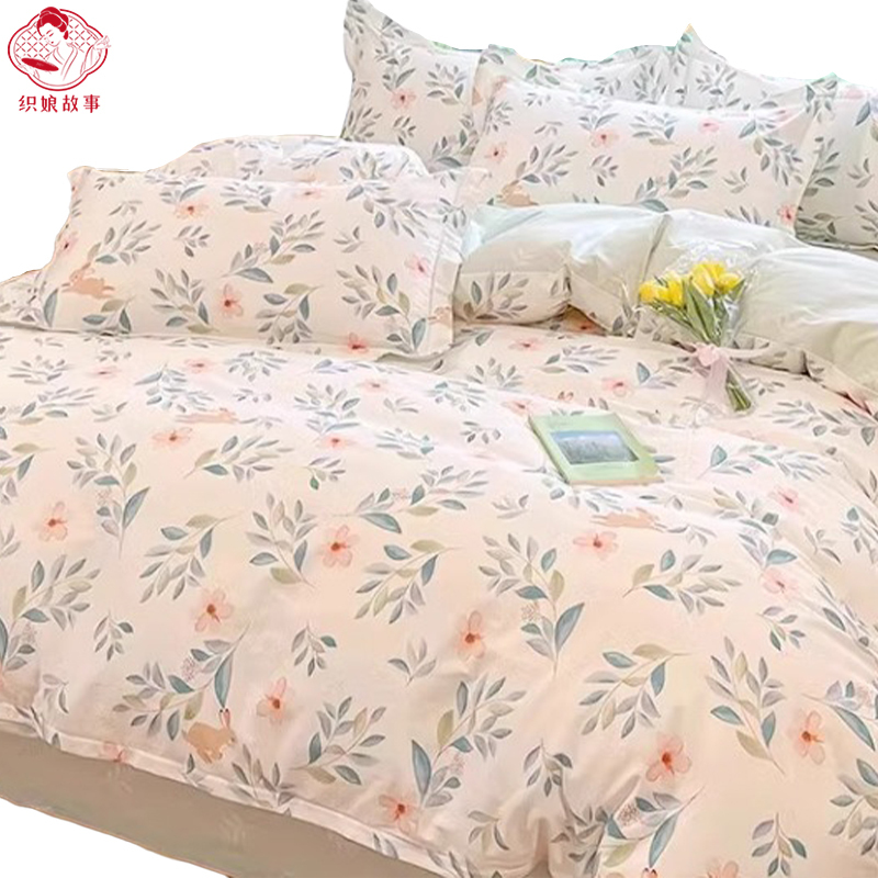 织娘故事 被套 全棉印花 180*220cm/床高清大图