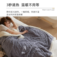 洁丽雅塔芙绒羊羔绒毛盖毯被子加厚冬季加绒学生宿舍午睡毯