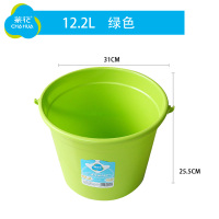 茶花水桶塑料桶家用洗衣桶圆桶储水桶桶学生宿舍小便携洗澡桶手提绿色