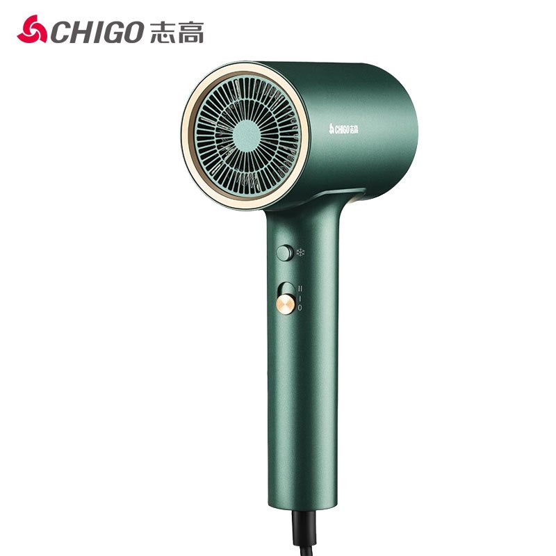 志高(CHIGO) 电吹风家用吹风机洗头吹干不伤发负离子冷热干发机ZG-DCF38(曼巴绿)