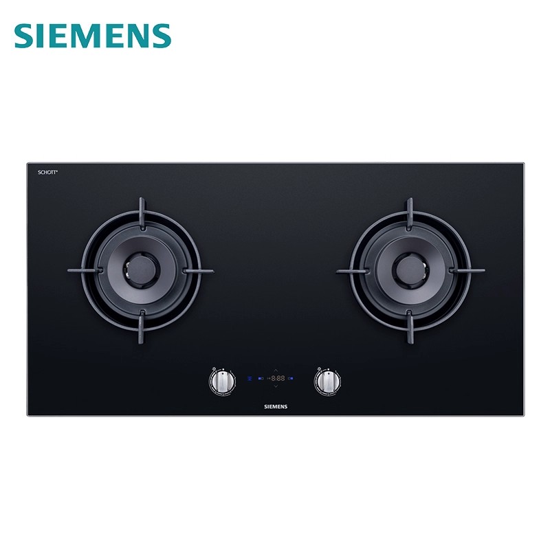 西门子 ER9SM231MQ 5.0火力灶具iQ700全铜炉头双眼嵌入式燃气灶蒸饭柜