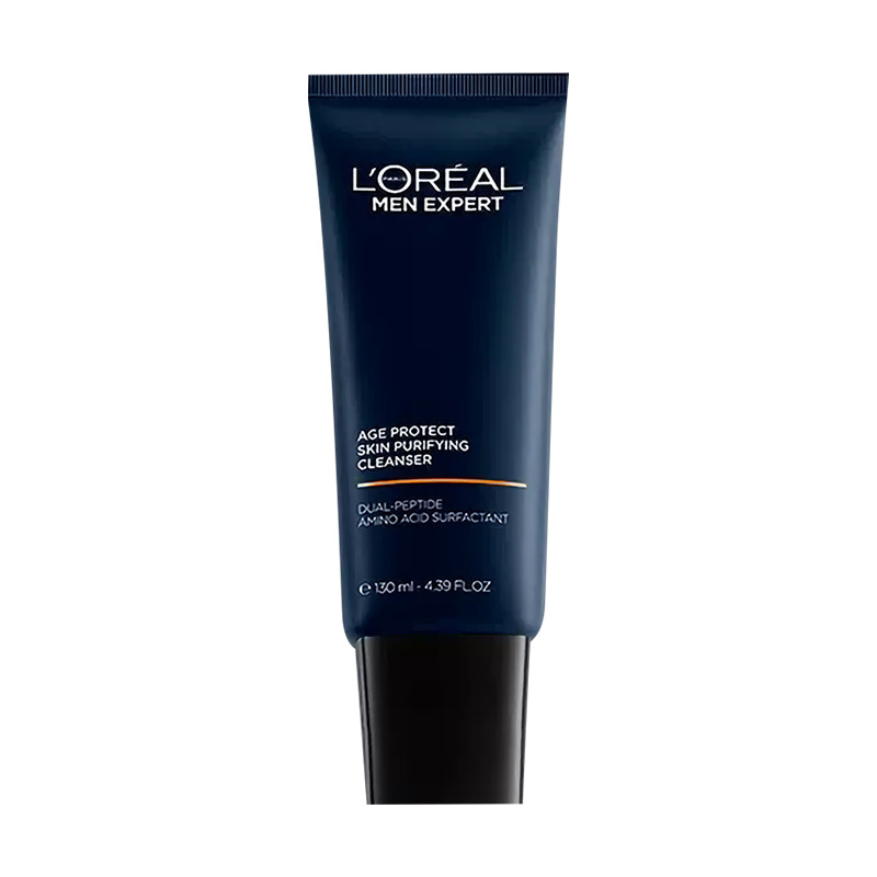 欧莱雅男士洗面奶青春肌源净澈洁面乳紧致水润抗黑头控油男护肤品130+水能润泽50ml高清大图