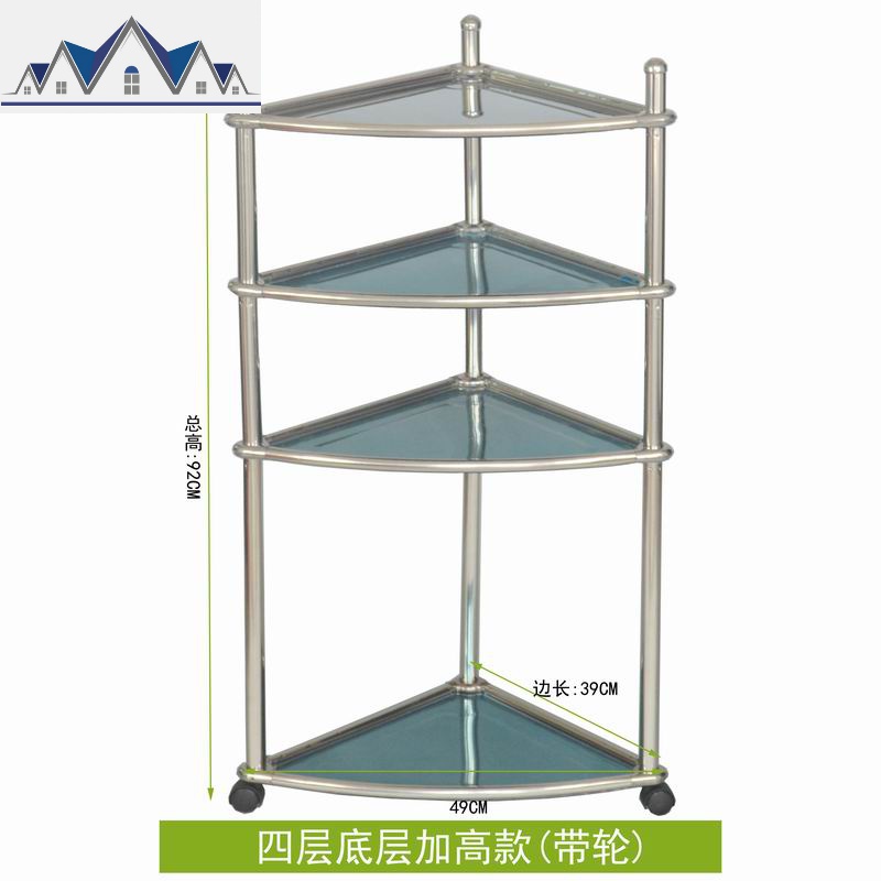 不锈钢转角架三角架厨房置物架菜架储物架收纳架调料架三角形架 三维工匠高清大图