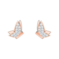 SWAROVSKI LILIA FIG镀玫瑰金色穿孔耳环