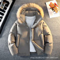WASSUPNEST秋冬季2025年新款加厚棉袄立领连帽毛领子外套男款棉衣 2XL 2514-1-灰色