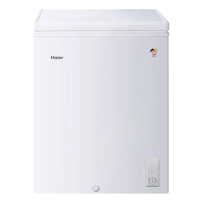海尔haier冷柜145升一级能效小型家用顶开门单温冷藏冷冻可调节节能
