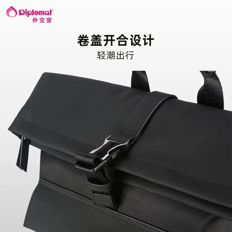 外交官双肩包-黑色DB-2721L高清大图