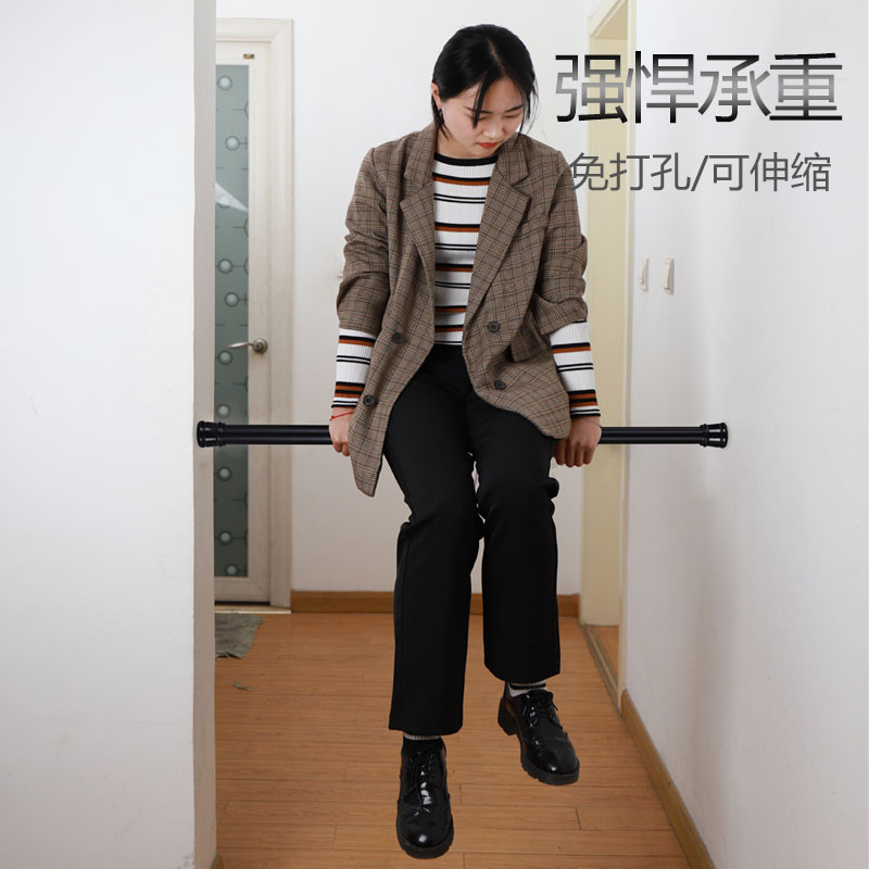 浴室浴帘套装卫生间防水窗帘帘隔断帘洗澡间淋浴帘挂帘子免打孔 三维工匠高清大图