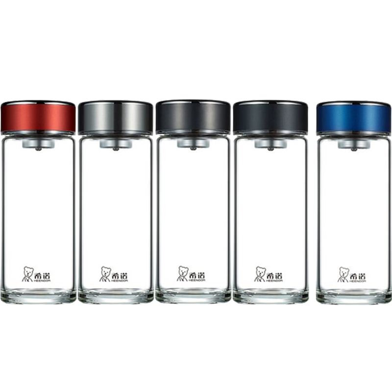 希诺玻璃杯395ml便携耐用单层XN-6066(颜色随机)