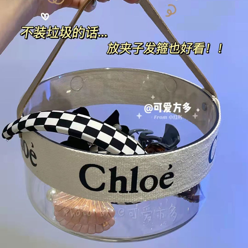 透明垃圾桶客厅家用卫生间厕所厨房桌面办公室纸篓卧室收纳桶高清大图