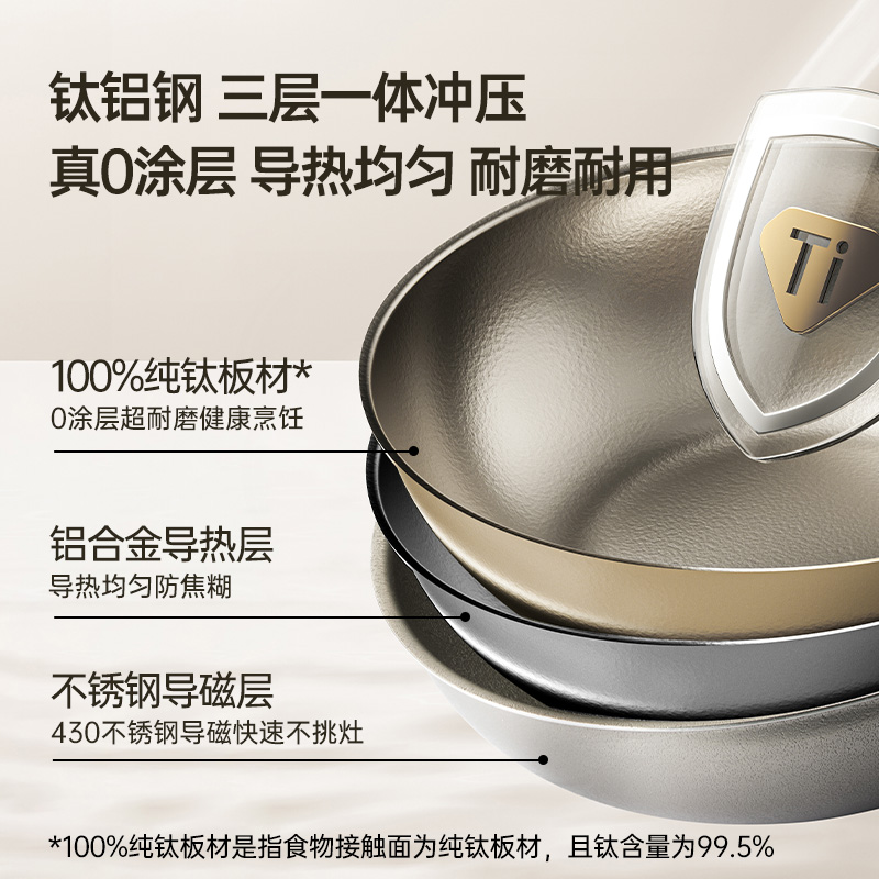 炊大皇钛瑞炒锅30cmTR30CG.高清大图