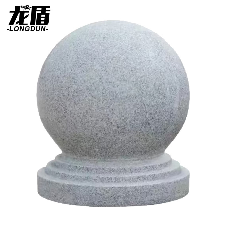 龙盾大理石石墩子路障花岗岩圆球挡车球挡路球广场阻车石球门墩60cm