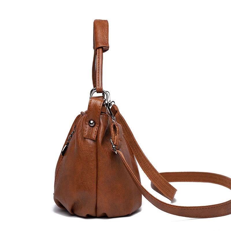 女士手提包2023新款都市简约女包时尚复古包单肩大容量斜挎包图片