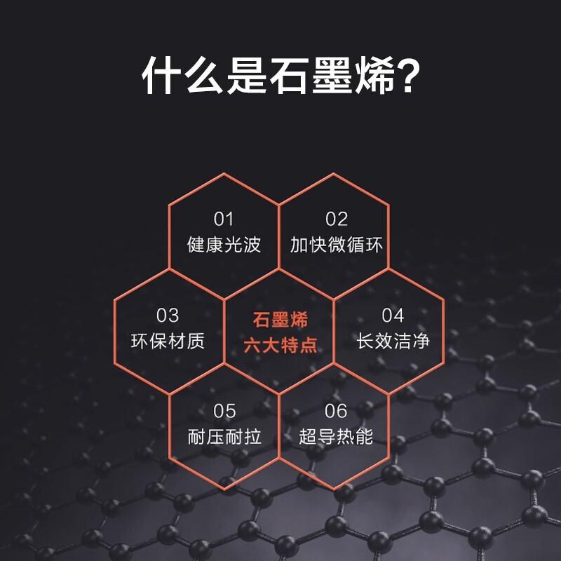 [精选]艾美特(Airmate)取暖器踢脚线移动地暖家用电暖气石墨烯材料APP可遥控 黑色高清大图