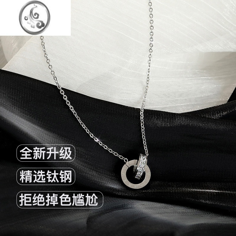 JiMi项链女轻奢小众设计感2023年新款钛钢不掉色锁骨链ins冷淡风配饰