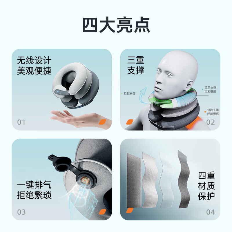 何浩明 颈托护颈椎脖套毛绒保暖防低头颈部支撑固定器办公室家用秋冬季围脖高清大图