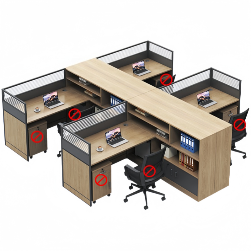 豫龙都 屏风工位 四人 张高清大图