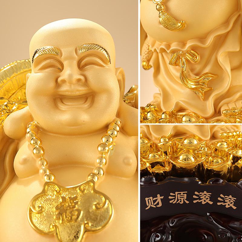 家柏饰(CORATED)弥勒佛像摆件大号办公室桌装饰摆设店铺开业礼品摆件高清大图