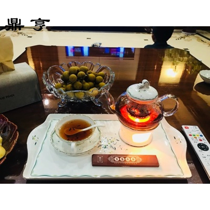 鼎亨英式下午茶茶具套装陶瓷玻璃煮水果茶壶加热花茶壶花茶杯家用