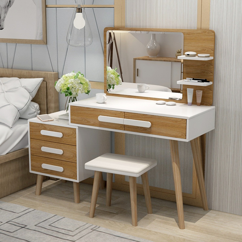 寻木匠梳妆台/桌梳妆台卧室简约现代书桌带镜子报价_参数_图片_视频_