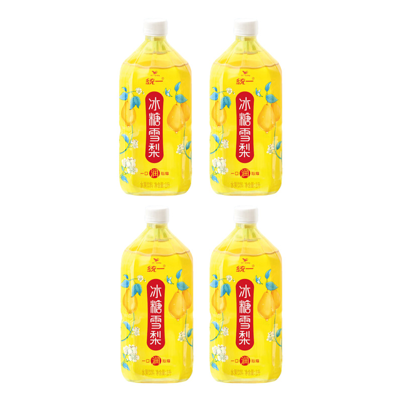 统一冰糖雪梨梨汁饮料饮品轻巧夏季解渴饮品1000ml*4瓶高清大图