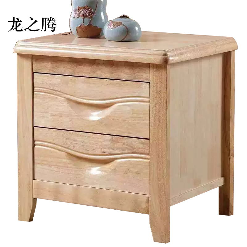 龙之腾床头柜简约现代卧室床边储物柜升级款原木色50*41*50cm高清大图