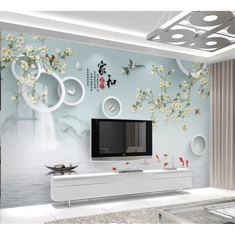 18d立体中式闪电客现代简约3d电视背景墙壁纸8d影视客厅壁画5d墙纸