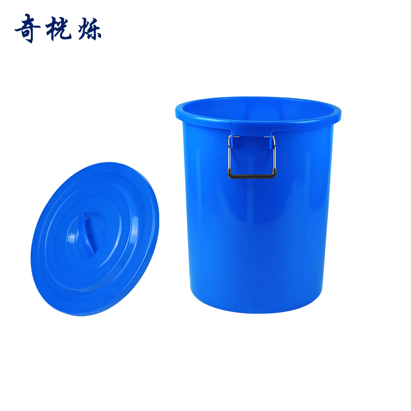 奇桄烁水桶塑料桶60L蓝色个高清大图