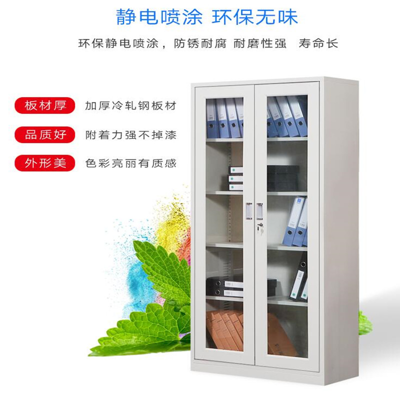业飞通玻文件柜QY-164书柜高清大图