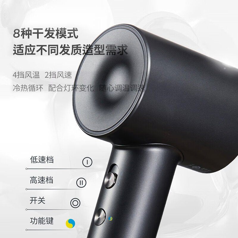 小适11万转高速电吹风机家用风筒高浓度负离子护发大风力速干降噪无刷电吹风送女友/家人礼物A18高清大图