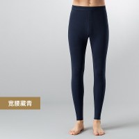 恒源祥秋裤男士薄款单件发热打底裤衬裤青年冬季毛线裤保暖裤内裤 185(XXXL)否 藏青-0303