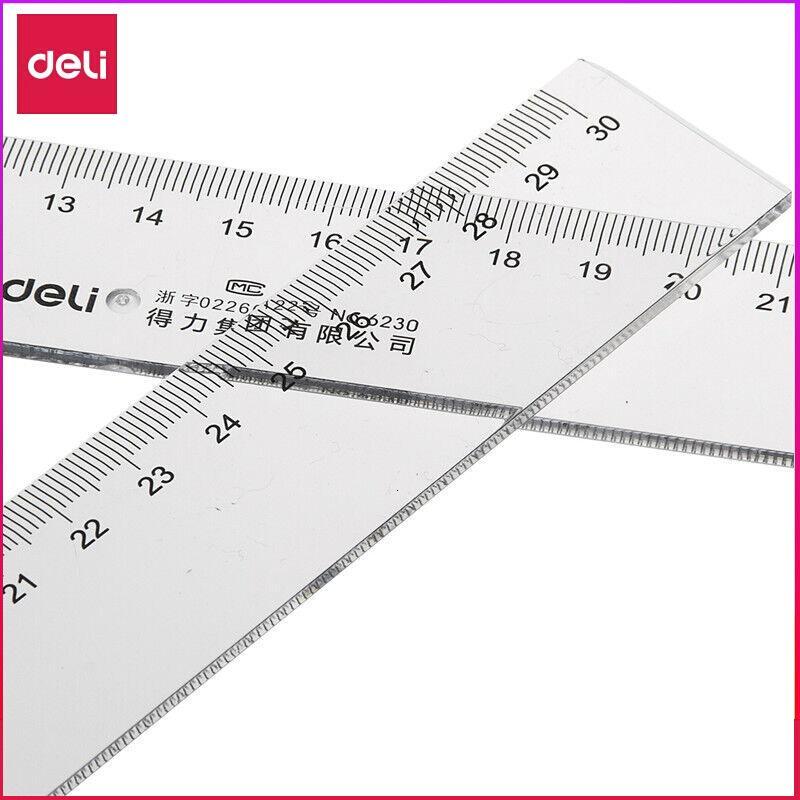 得力 (deli) 塑料直尺学生尺子文具绘图制图刻度