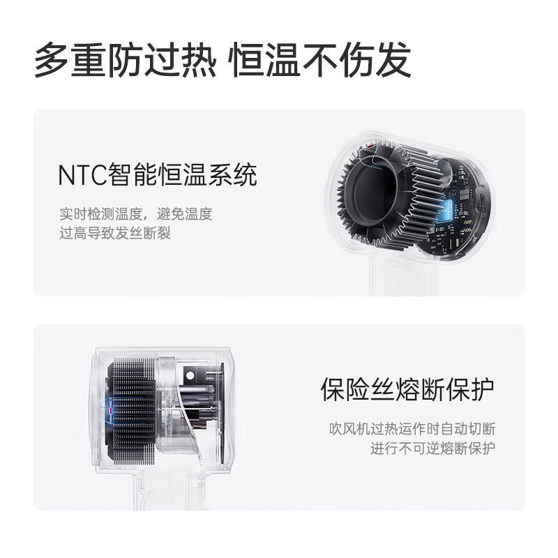 飞科(FLYCO)吹风机家用高速电吹风筒大功率负离子护发速干便携宿舍风筒低噪音FH6370粉高清大图