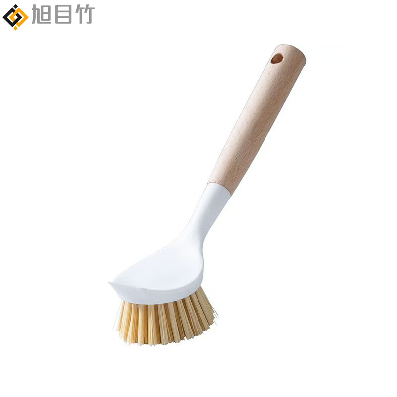 旭目竹 圆头带铲锅刷 长约25.5cm 个高清大图