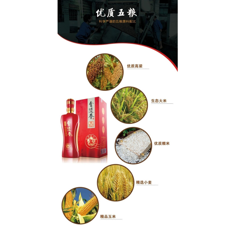 金陵名酒金陵春(福喜临门) 52度浓香型白酒500ml*1