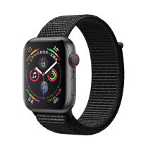 Apple Watch Series4 智能手表GPS+蜂窝网络款 44毫米深空灰色铝金属表壳搭配黑色回环式运动表带