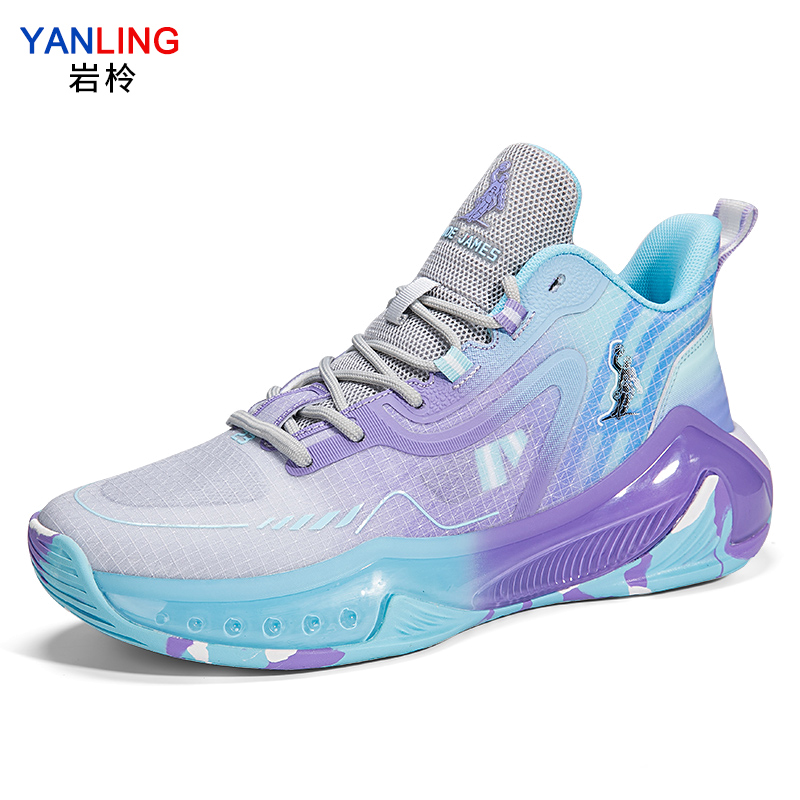 岩柃 篮球鞋 Y11931 灰蓝紫 41码