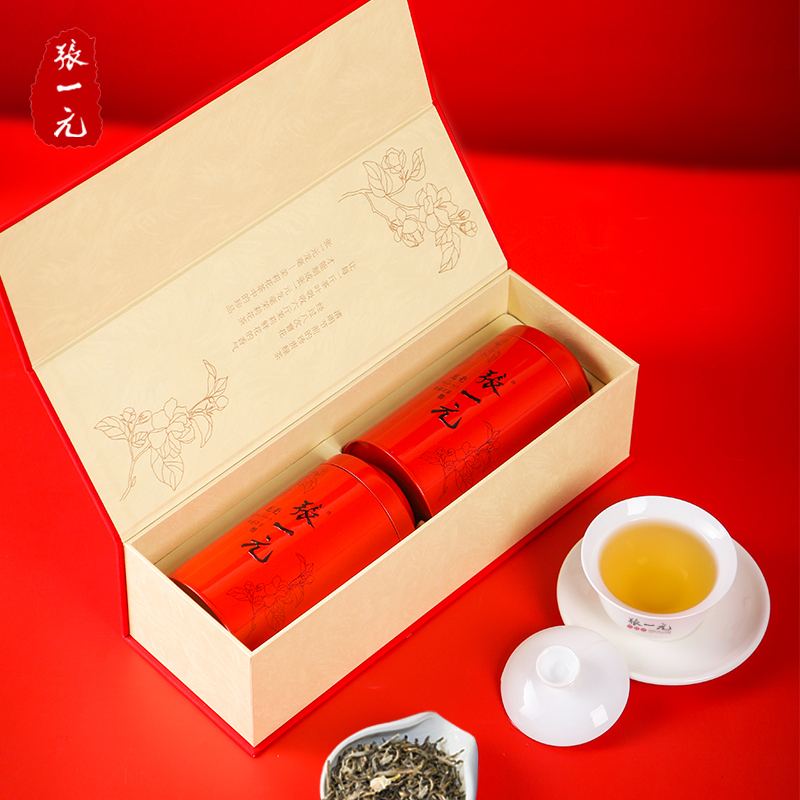 张一元茉莉花茶 特级茉莉龙毫礼盒200g/盒 中国红大气送礼之选 绿茶茶叶