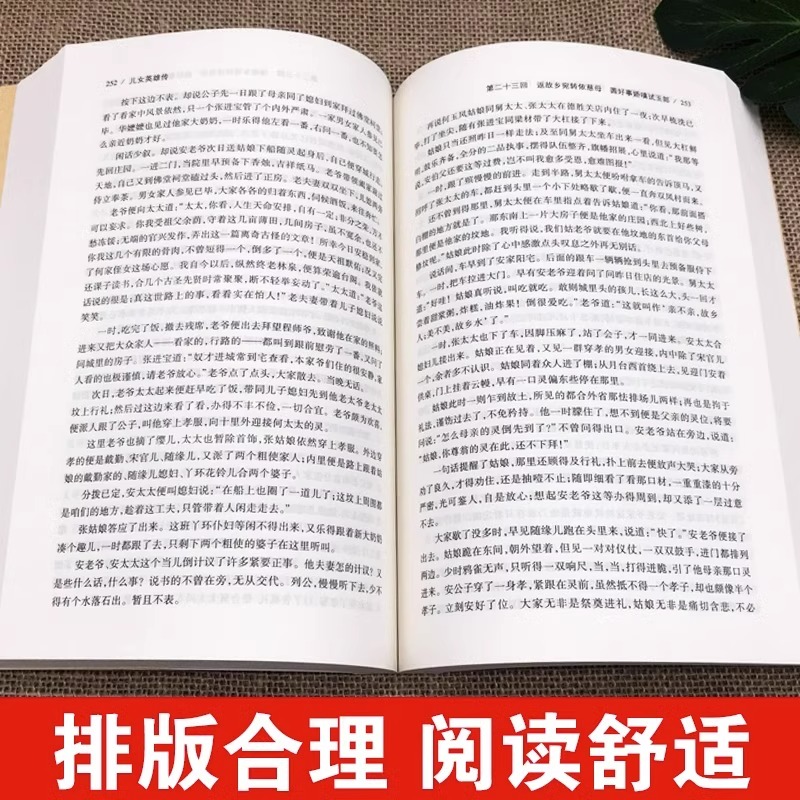 [醉染正版]儿女英雄传正版原版文康原著40回完整版无删减全译本白话文中国古典文学小说名著足本典藏长短篇武侠通俗演义历史书高清大图