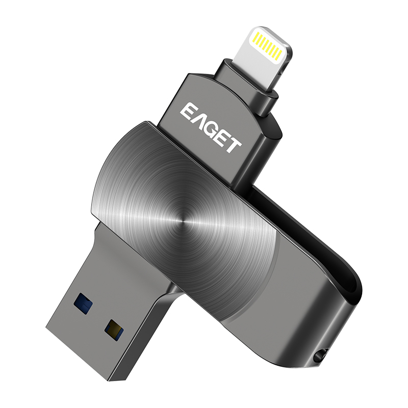 忆捷(Eaget)i66Plus苹果U盘 USB3.0 Lightning接口手机电脑两用优盘256G