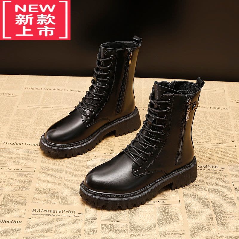 可莉允女童靴子2022新款秋冬款马丁靴英伦风公主中大童儿童短靴单靴图片