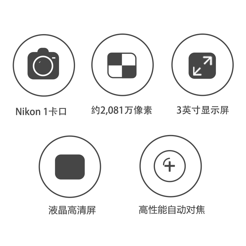 尼康(Nikon) 1 J5 (10-30)白色 镜头套装 内置WIFI 快速对焦 4K视频 可换头镜数码相机