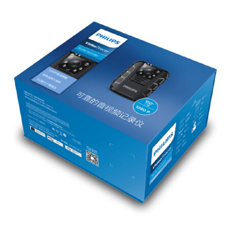 飞利浦(PHILIPS)VTR8100 16G+遥控器 150°广角1080P高清红外夜视摄像便携音视频记录仪取证执法仪