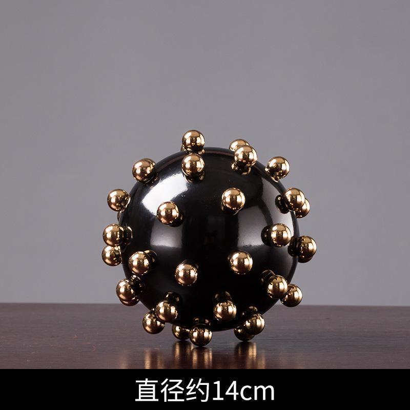 美帮汇现代琅琊球铁球摆件家居客厅酒柜餐厅摆设中式样板房搭配软装饰品