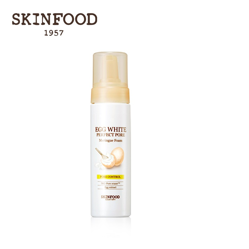 skinfood思亲肤 蛋白净采细致洁面泡沫 洁面滋润 清爽补水滋润 平衡油脂深层清洁温和不刺激 200ml