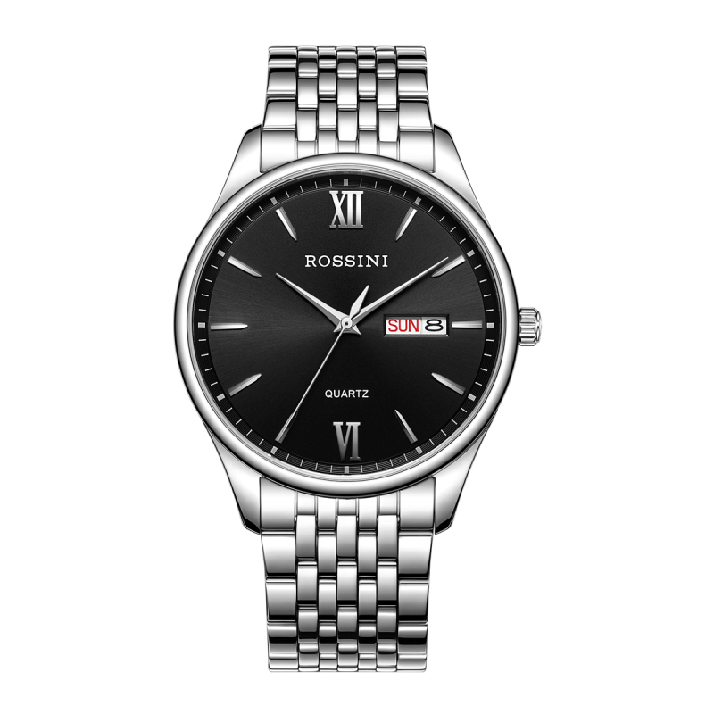 罗西尼(rossini)石英表71857 罗西尼官方正品新款男士手表双日历商务